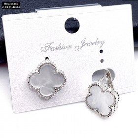 Сережки мед.сталь 10714 (1.4 см.)